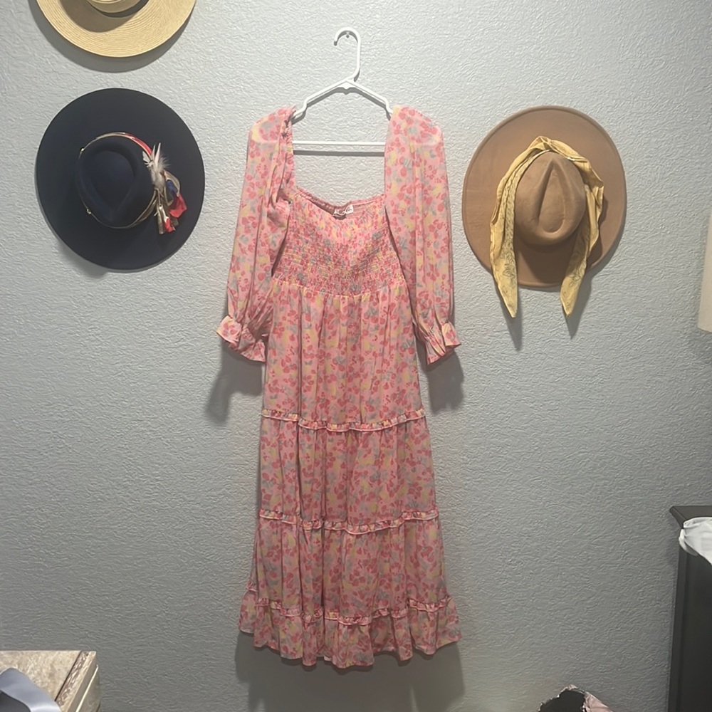 Pink sundress - size large 12/14